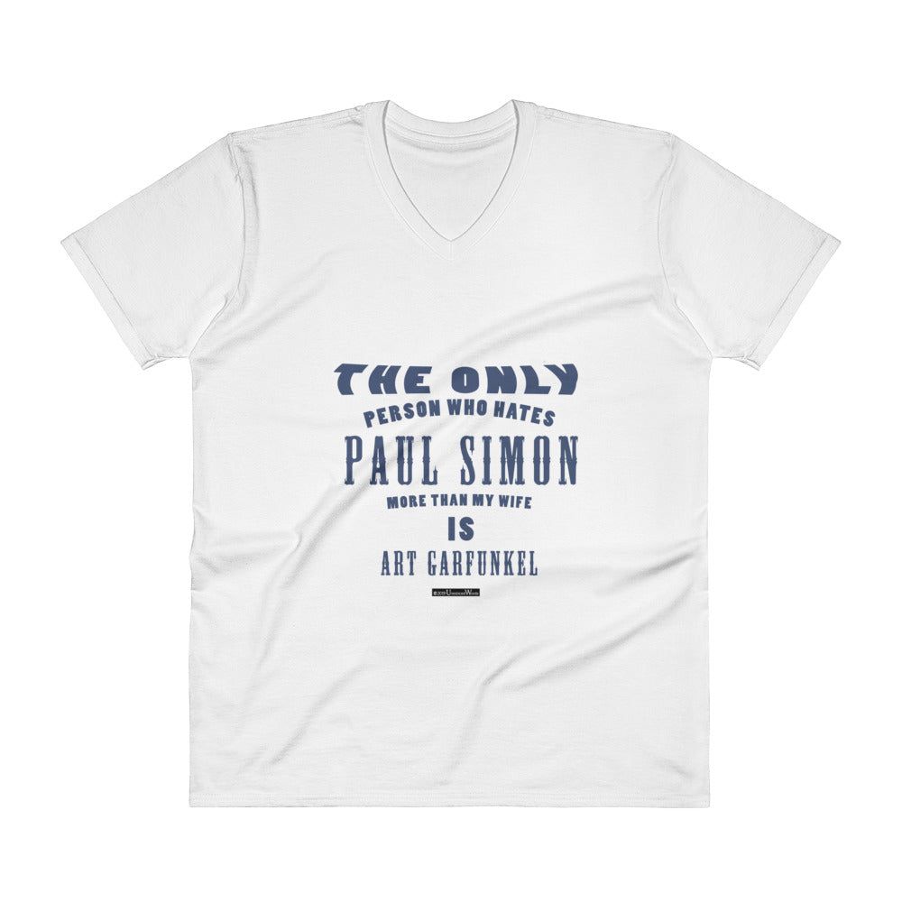 The Only Person Who Hates Paul Simon - Men's V-Neck T-Shirt - Unminced Words