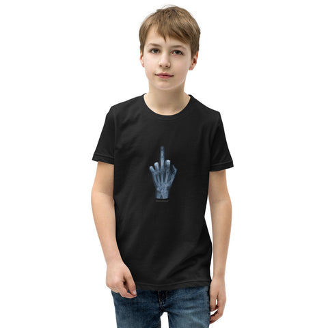 X-Ray Finger - Youth Short Sleeve T-Shirt - Unminced Words