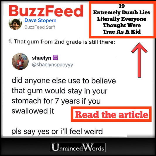 19 Extremely Dumb Lies Literally Everyone Thought Were True As A Kid