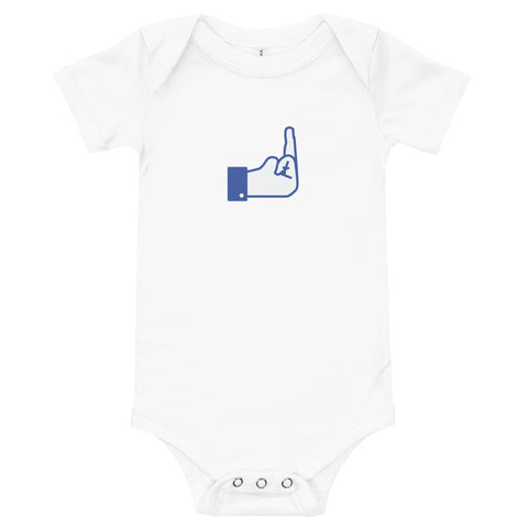 Middle Blue Finger - Onesie