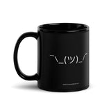 Shrug - Black Glossy Mug