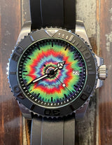 Tie Dye Diver: Automatic Mechanical Wristwatch