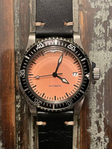 Dusty Pink Diver: Automatic Mechanical Wristwatch