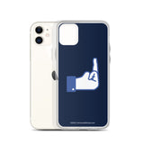 Middle Blue Finger - iPhone Case