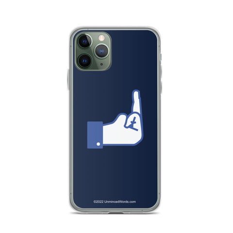 Middle Blue Finger - iPhone Case