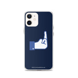 Middle Blue Finger - iPhone Case