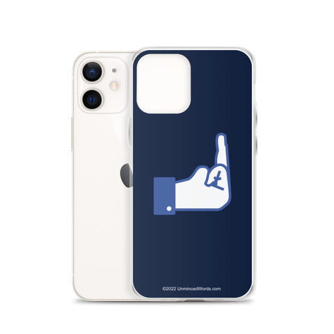 Middle Blue Finger - iPhone Case