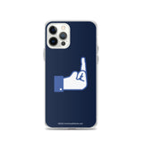 Middle Blue Finger - iPhone Case