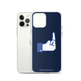 Middle Blue Finger - iPhone Case