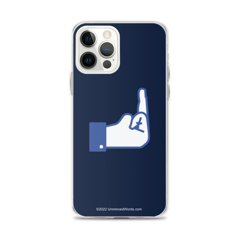 Middle Blue Finger - iPhone Case