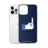 Middle Blue Finger - iPhone Case