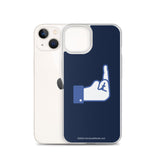 Middle Blue Finger - iPhone Case