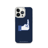 Middle Blue Finger - iPhone Case