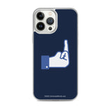 Middle Blue Finger - iPhone Case