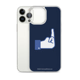 Middle Blue Finger - iPhone Case