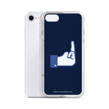 Middle Blue Finger - iPhone Case