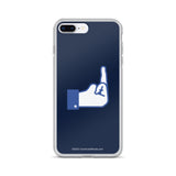 Middle Blue Finger - iPhone Case