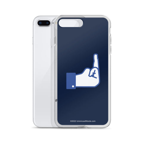 Middle Blue Finger - iPhone Case