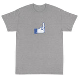 Middle Blue Finger - Short Sleeve T-Shirt