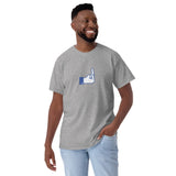 Middle Blue Finger - Short Sleeve T-Shirt