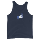 Middle Blue Finger - Unisex Tank Top