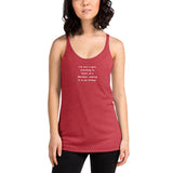 Just a Girl - Women's Racerback Tank - Unminced Words