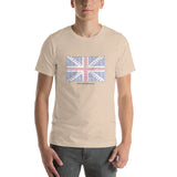 Union Flag ASCII - Short-Sleeve Men's T-Shirt - Unminced Words