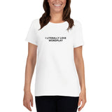 I Literally Love Wordplay - Ladies Cotton Short Sleeve T-Shirt - Unminced Words