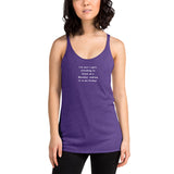 Just a Girl - Women's Racerback Tank - Unminced Words