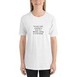 Just a Girl - Short-Sleeve Ladies' T-Shirt - Unminced Words