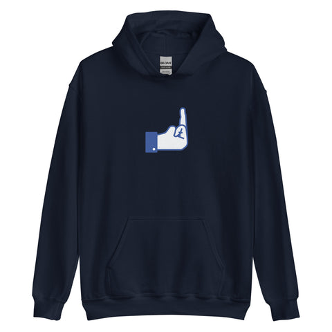 Middle Blue Finger - Hoodie