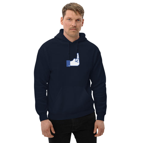 Middle Blue Finger - Hoodie