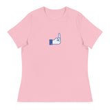 Middle Blue Finger - Women's Relaxed T-Shirt