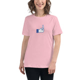 Middle Blue Finger - Women's Relaxed T-Shirt