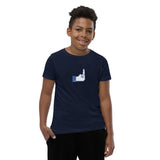 Middle Blue Finger - Youth Short Sleeve T-Shirt